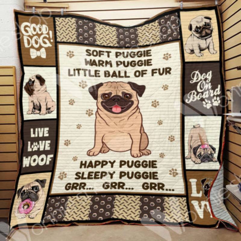 Pug Dog Blanket NOV2602 70O51