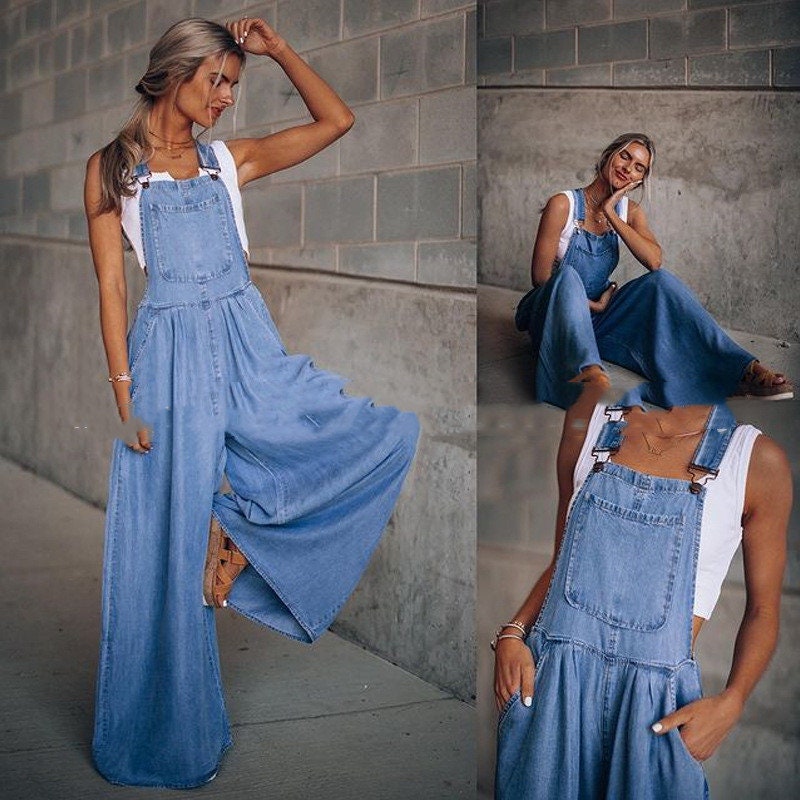 women jumpsuits Summer dress Women Wide Leg Leisure Vacation Jumpsuit lady jumpsuits Wide Leg Backless Boho Summer Dress Jumpsuit Christmas