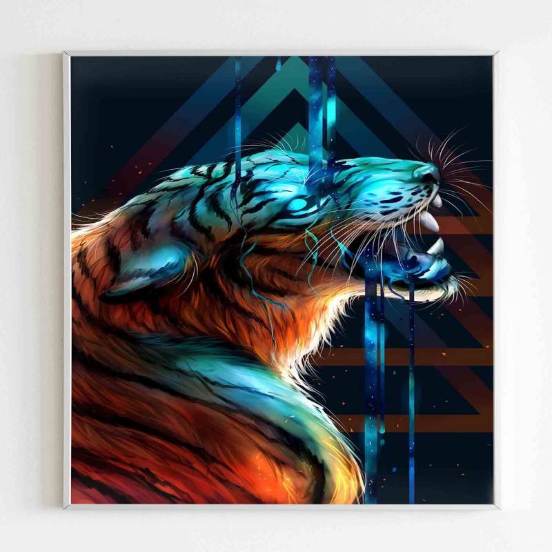 Angry Tiger Art Poster