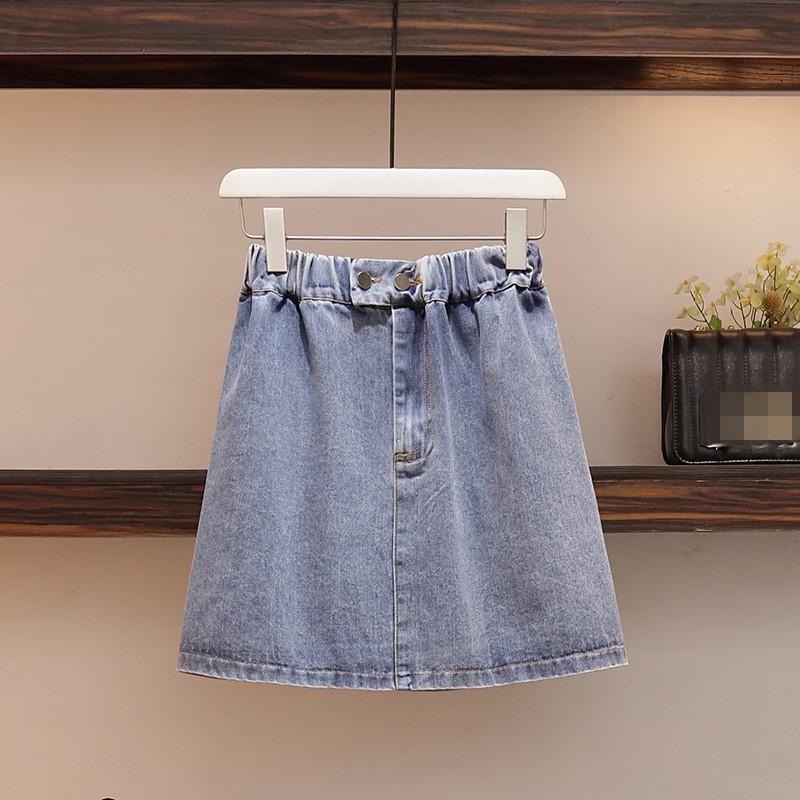 Spring New Slim Single Breasted Denim Jacket A-Line Skirt Women Two Piece Plus Size 4XL Street Sweet Jean Short Skirts Set alx