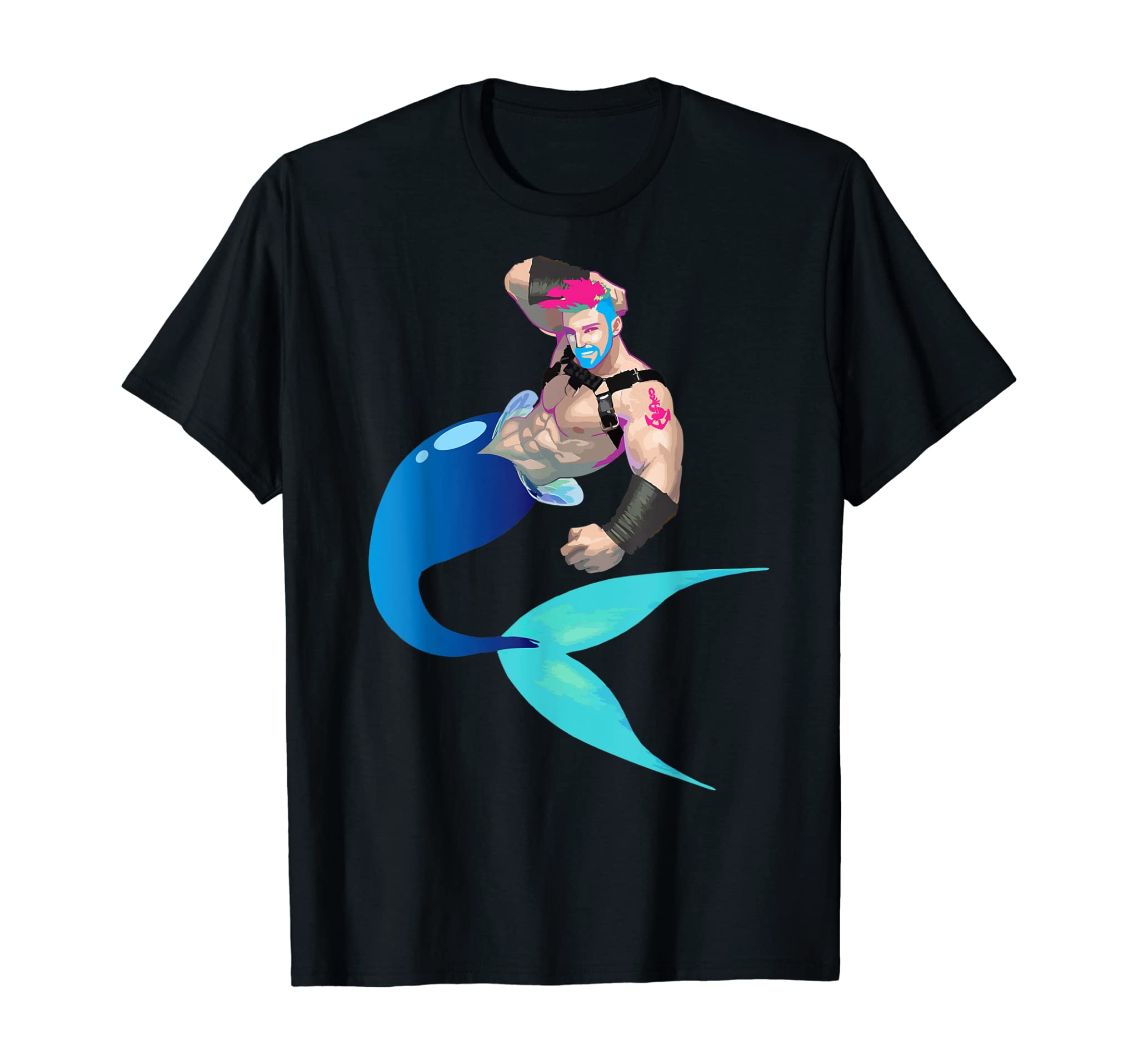 Merman Gay Cruise T-Shirts for Men Beaches Boats and Bros