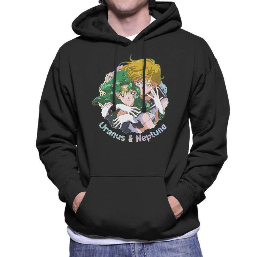 Sailor Moon Uranus And Neptune Embrace Men’s Hooded Sweatshirt