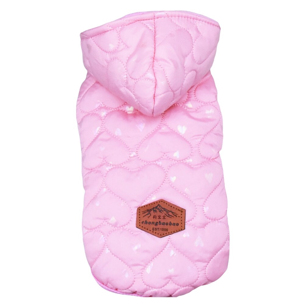 Dog Clothes Waterproof Pet Cat Coat Pink Jacket Warm Dog Down Jacket Winter Pet Puppy Coat Hoodies Clothing for Small Dogs alx