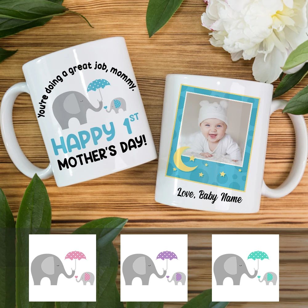 Personalized Elephant Happy 1St Mother Day Mug Fb232 67O36