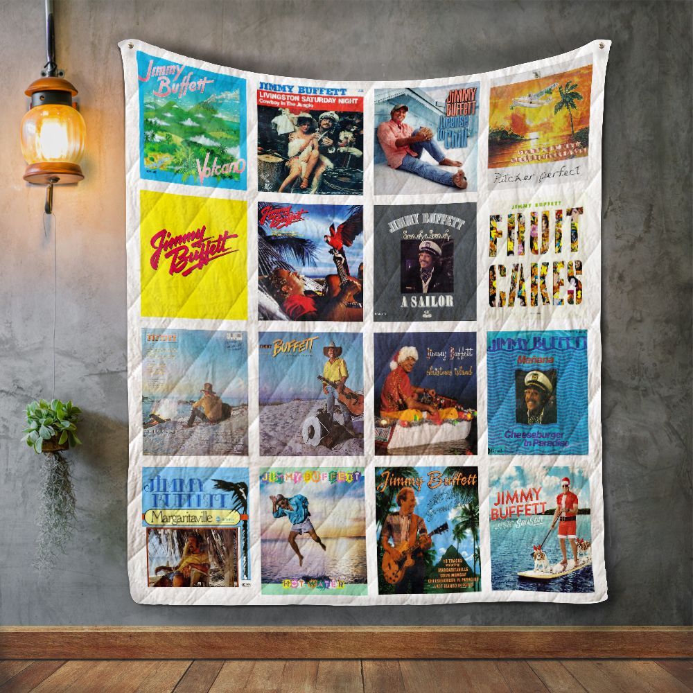 Jimmy Buffett Album Covers Quilt Blanket