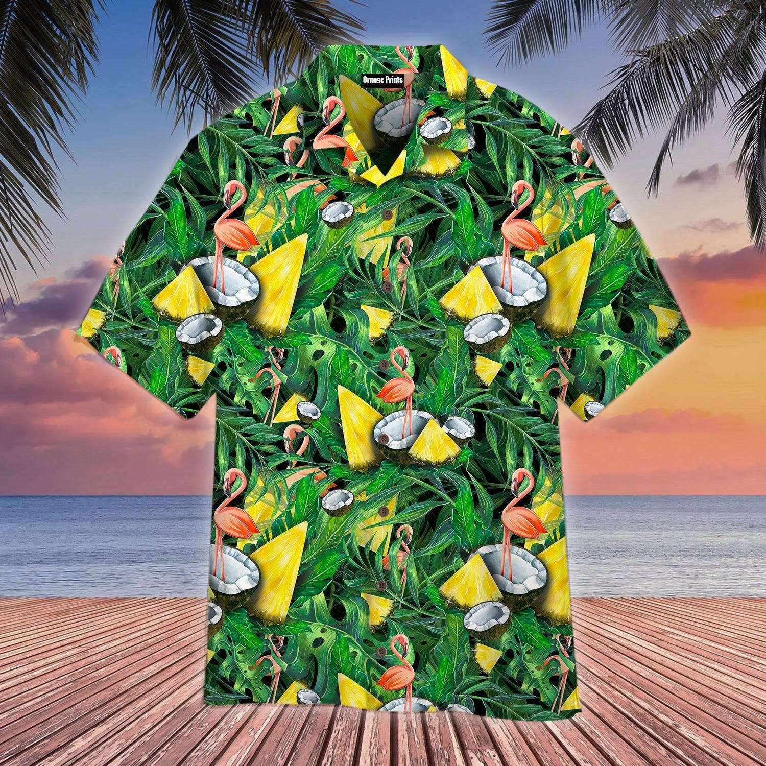 Flocking Retired Flamingo Tropical Hawaii Shirt For Men Women Ha45263