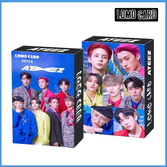 30Pcs/Set Kpop Ateez Lomo Card Hd Photo Print Ateez Album Photocard For Fans Gifts New Arrivals