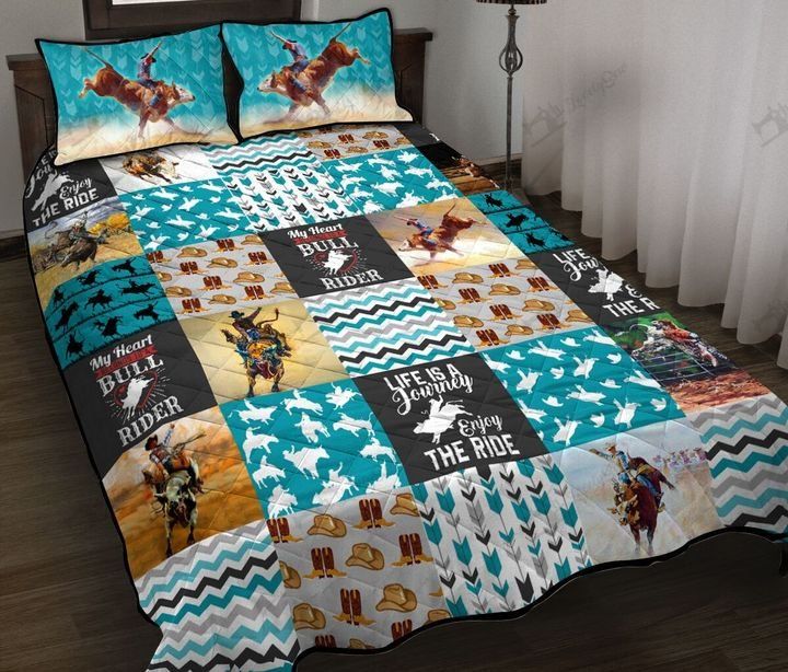 12DDTCO-COW RIDING Quilt Bed Set – Quilt – Sherpa BLANKET