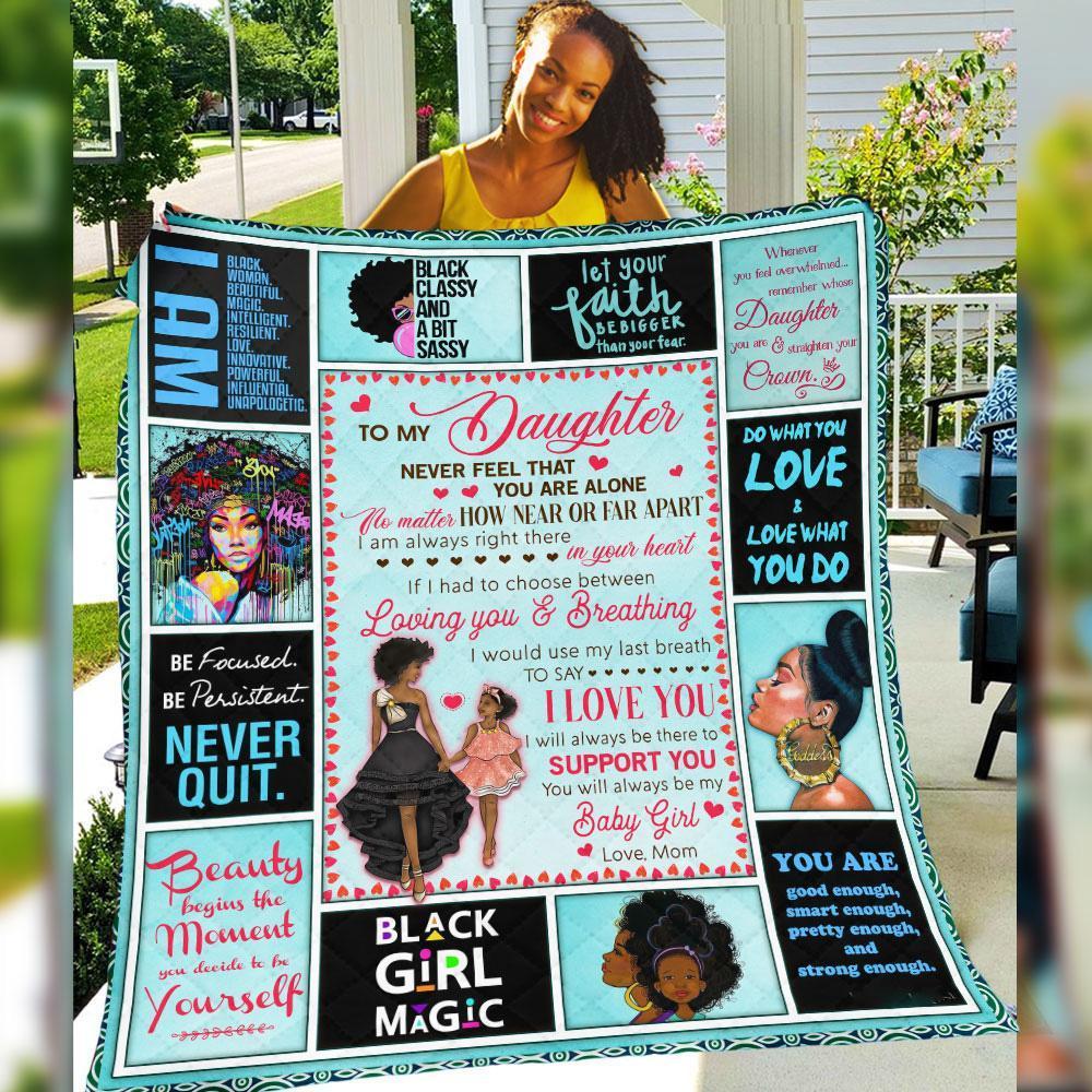 To My Daughter There Was A Black Girl Who Stole My Heart Black Woman Gift Personalized Custom Name Text Fleece Blanket Print 3D, Unisex, Kid, Adult