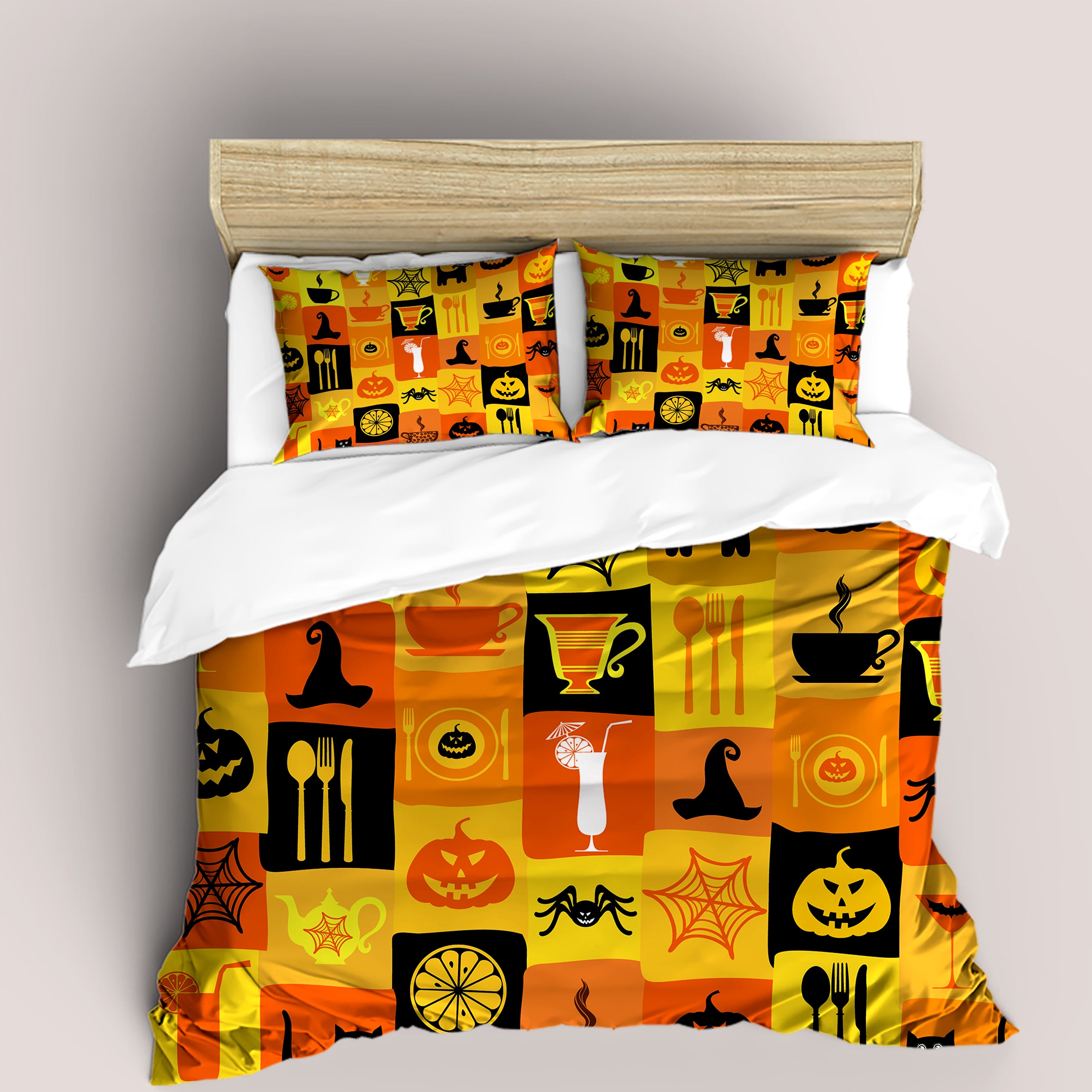 3D Halloween Spider Pumpkin Ghost Quilt Cover Set Bedding Set Duvet Cover Pillowcases 99