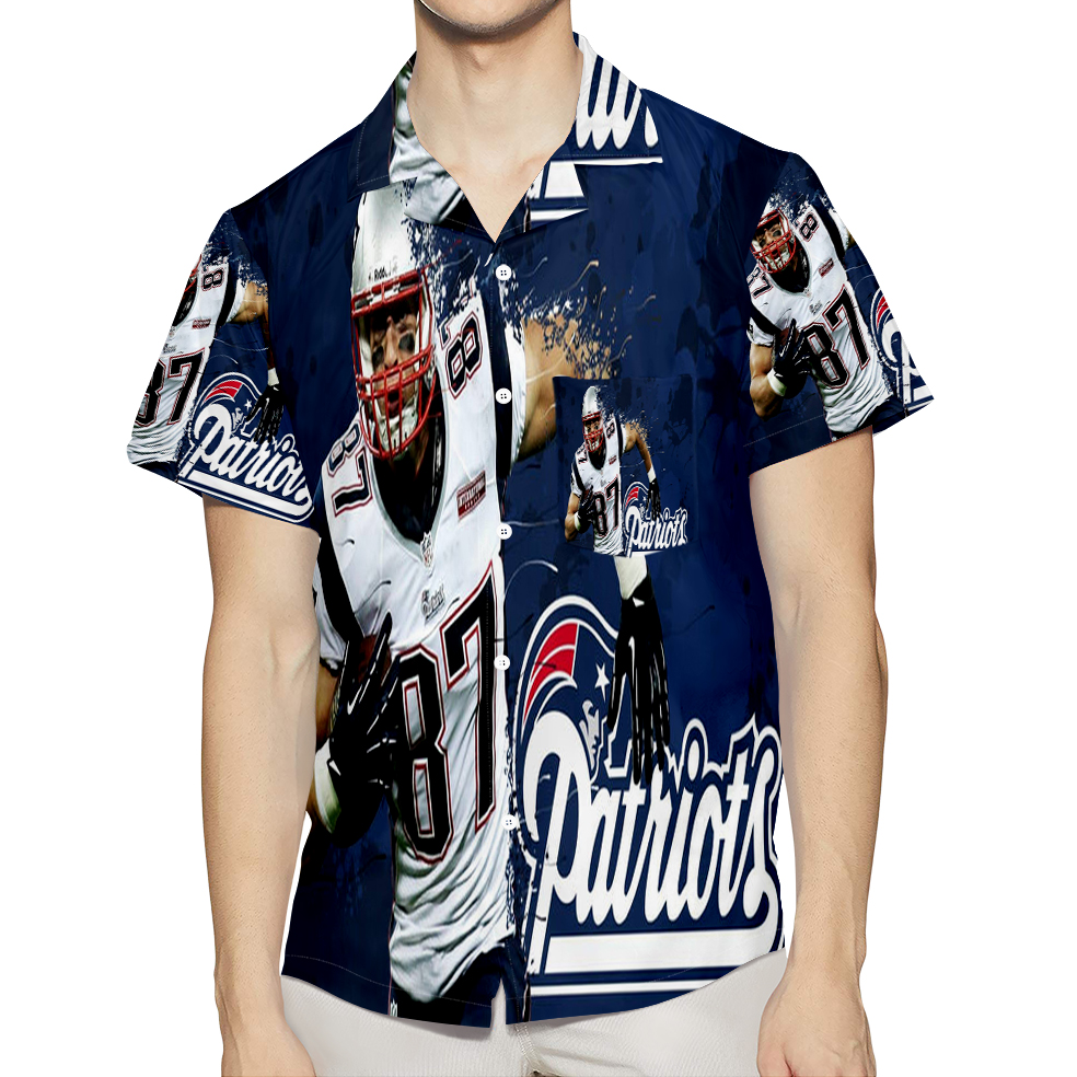 New England Patriots Gostkowski Runing 3D All Over Print Summer Beach Hawaiian Shirt With Pocket