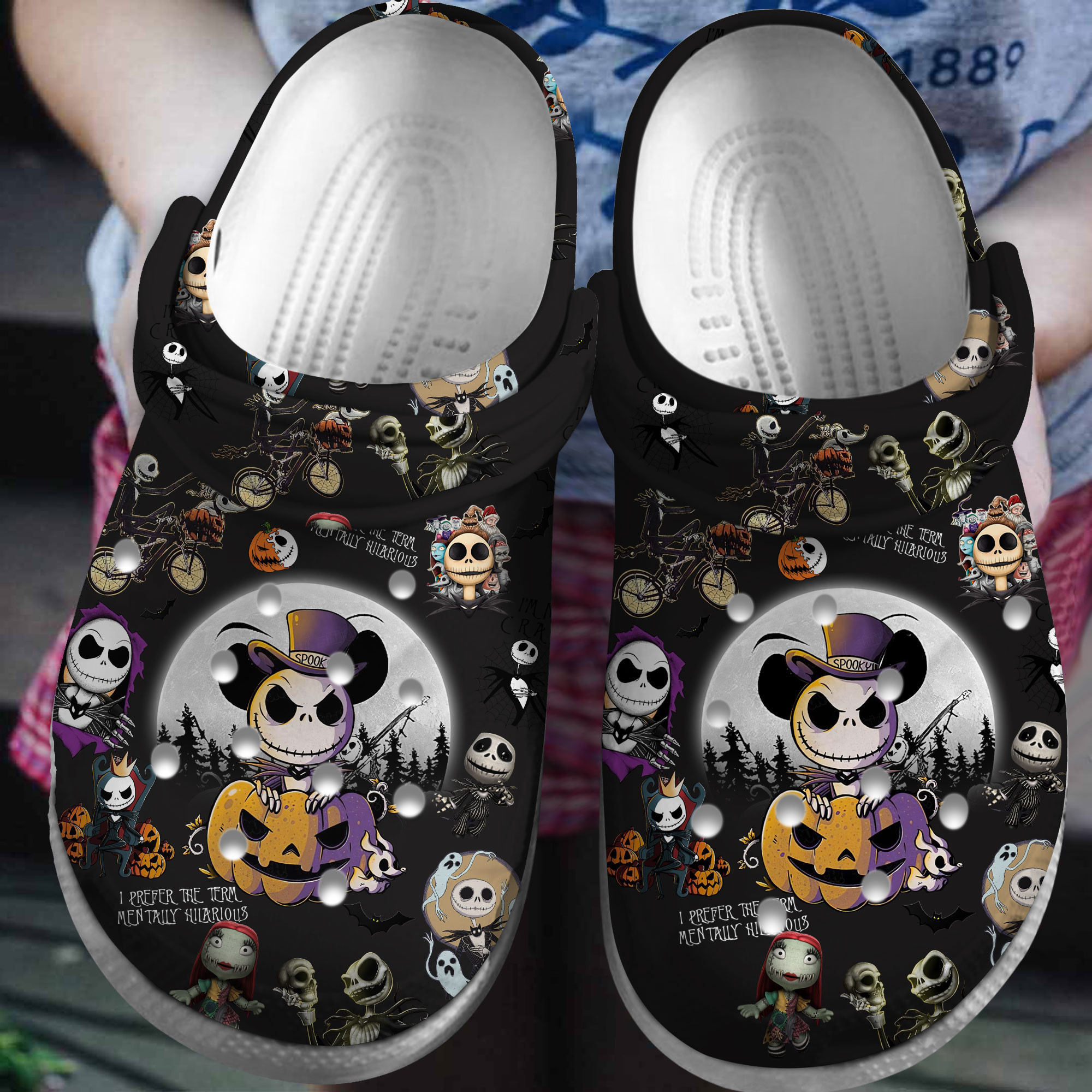 The Nightmare Before Christmas Cartoon Crocs Crocband Clogs Shoes Comfortable For Men Women and Kids 6