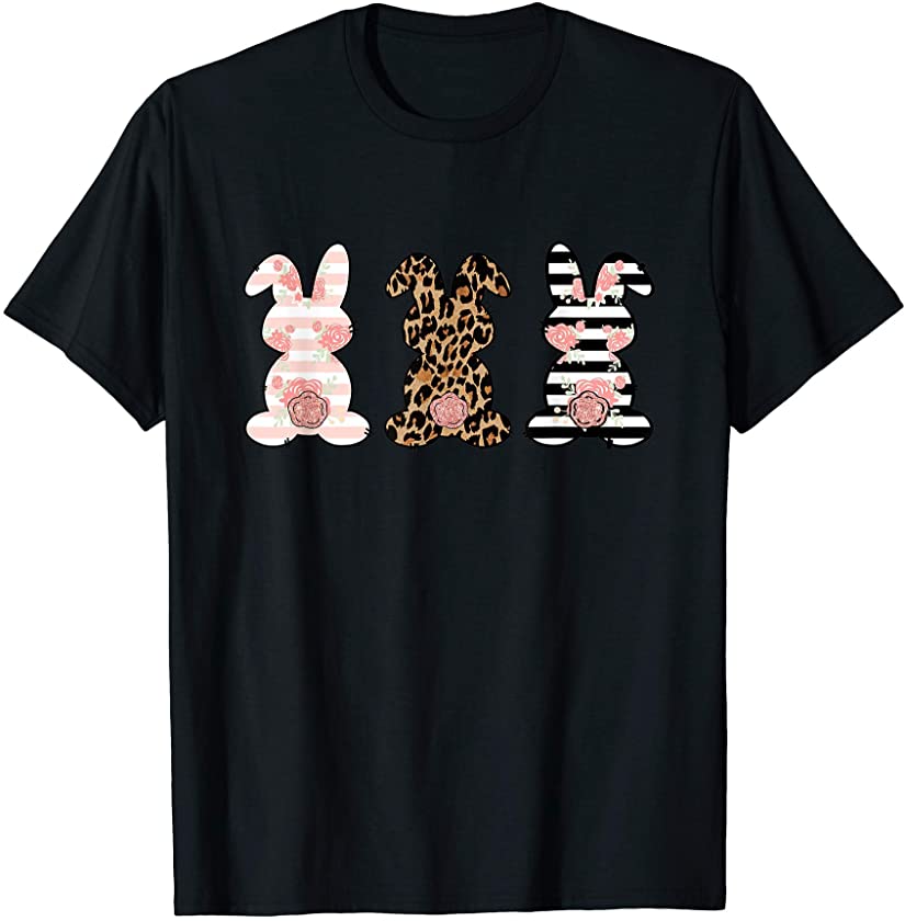 Leopard Easter Bunny Happy Easter Day Chritstian T-Shirt