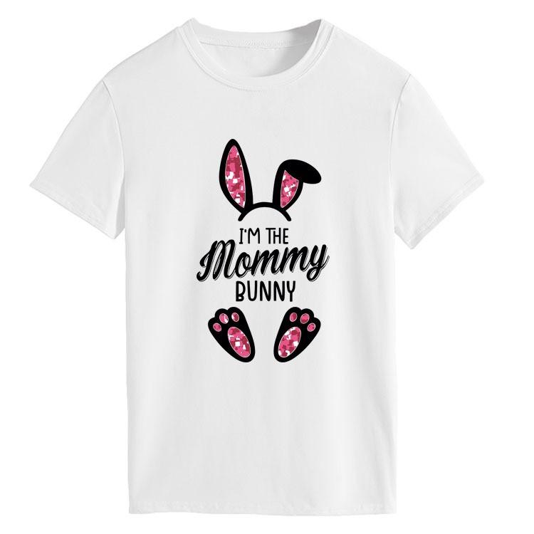 Women’S I’M The Mommy Bunny Print Short Sleeve Crew Neck T-Shirt