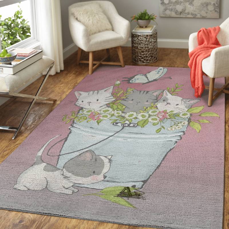 Summer Kittens – Animals Area Rug Carpet