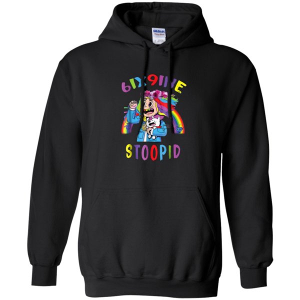 6ix9ine Cartoon Rainbow Stoopid Rap Music G185 Gildan Pullover Hoodie 8 Oz.