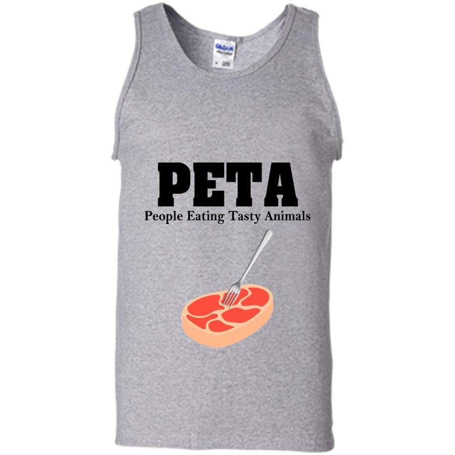 PETA People Eating Tasty Animals (w) – Canvas Unisex Tank