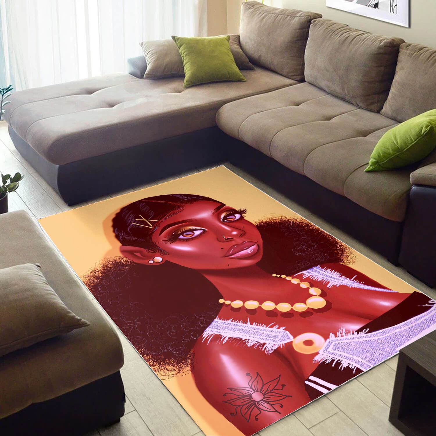 Afrocentric Area Rugs Beautiful Afrocentric Lady African Style Rug Afrocentric Themed Decor WBG26811