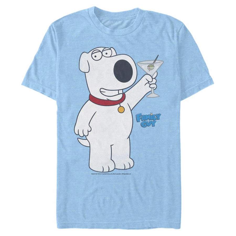 Family Guy Men’s Classy Brian Martini Drinker  T-Shirt