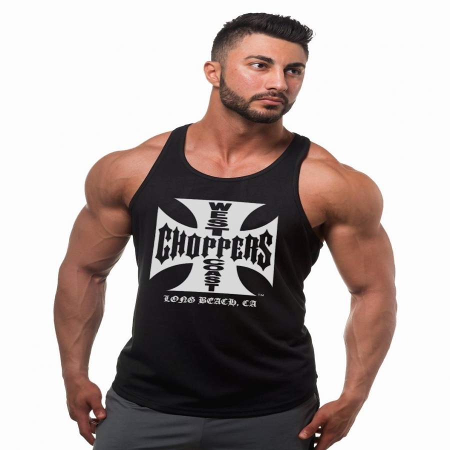 West Coast Choppers Iron Cross Black Tank Top T-Shirt