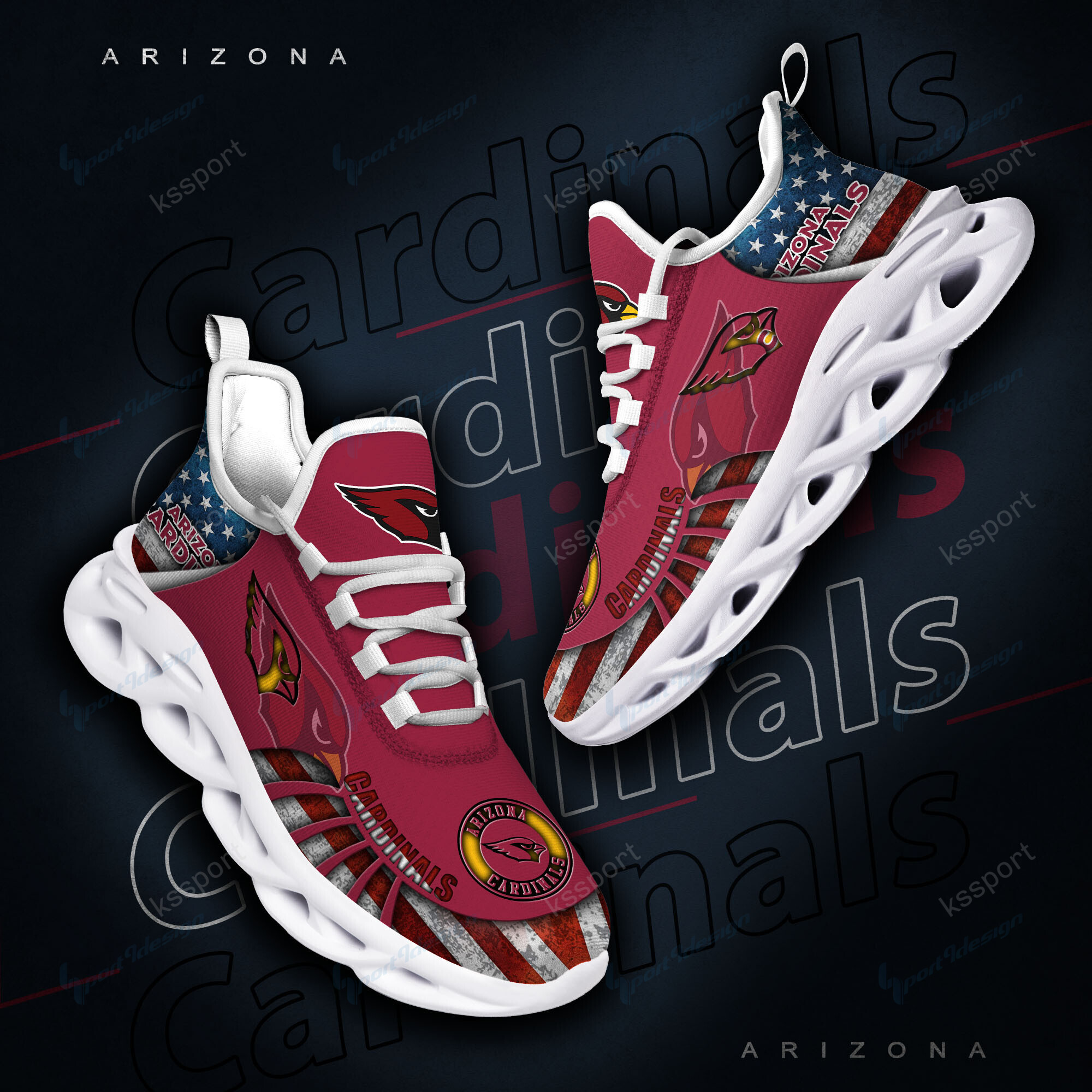 Arizona Cardinals Yezy Running Sneakers Bg804