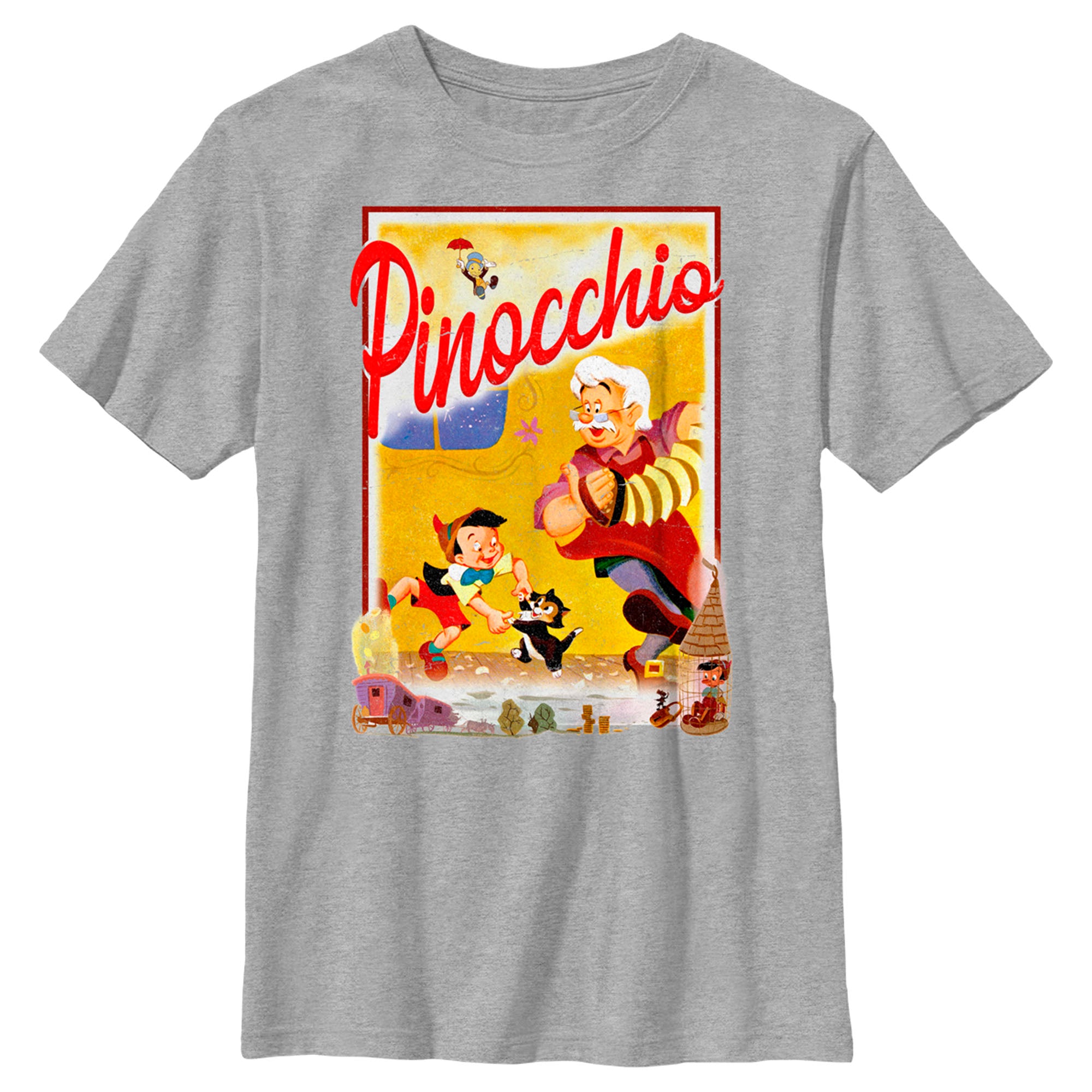 Boy’S Pinocchio Retro Storybook Cover T-Shirt