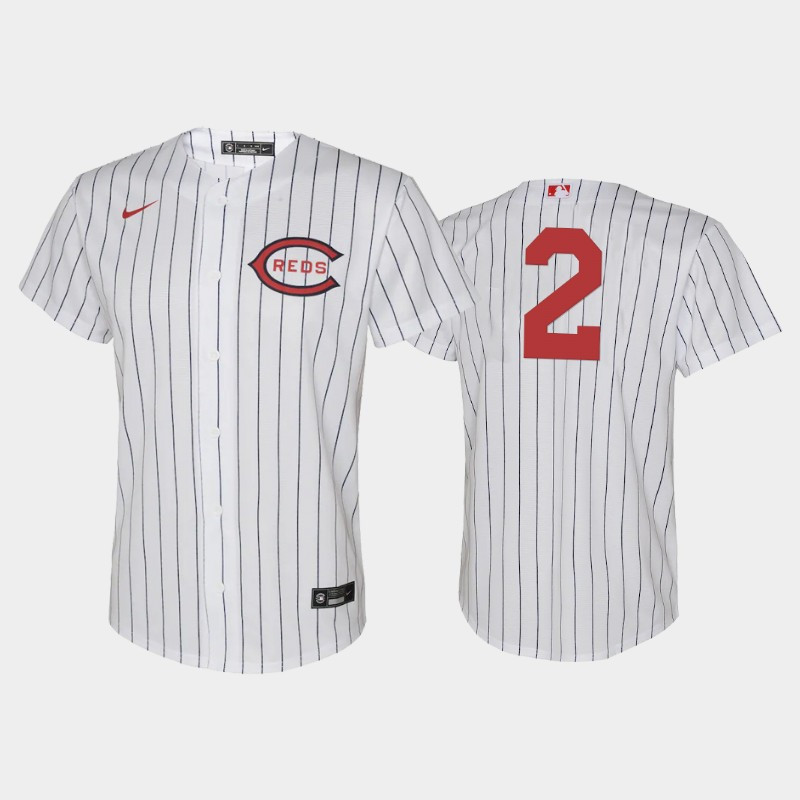 Youth 2022-23 Field of Dreams 2 Jose Barrero Cincinnati Reds White Jersey