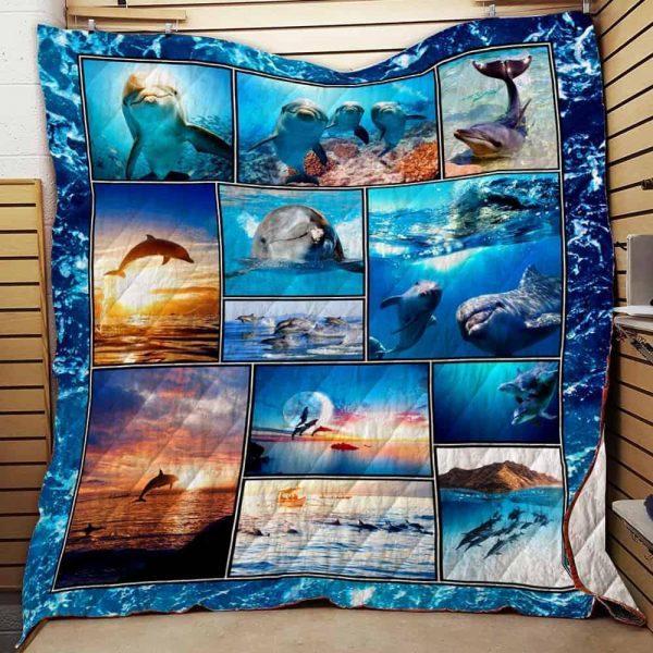 Ltr1811 – Dolphin – Under Sunset – Quilt