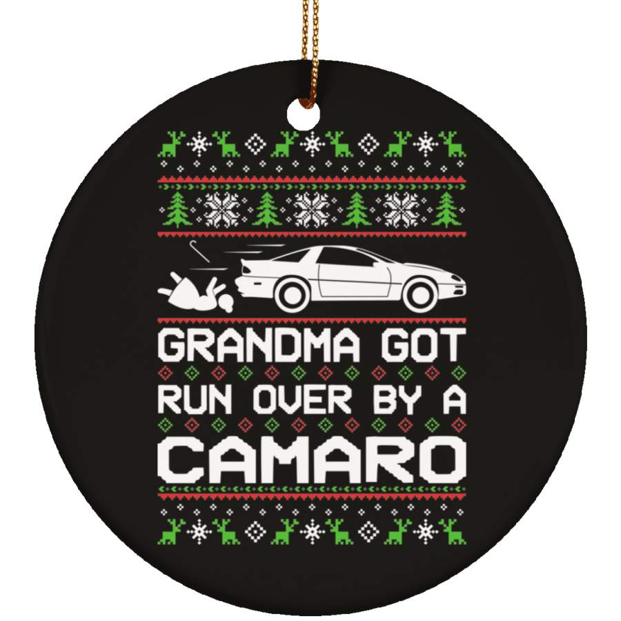 Camaro SS 4th Gen Grandma Got Run Over Ugly Christmas Ornament