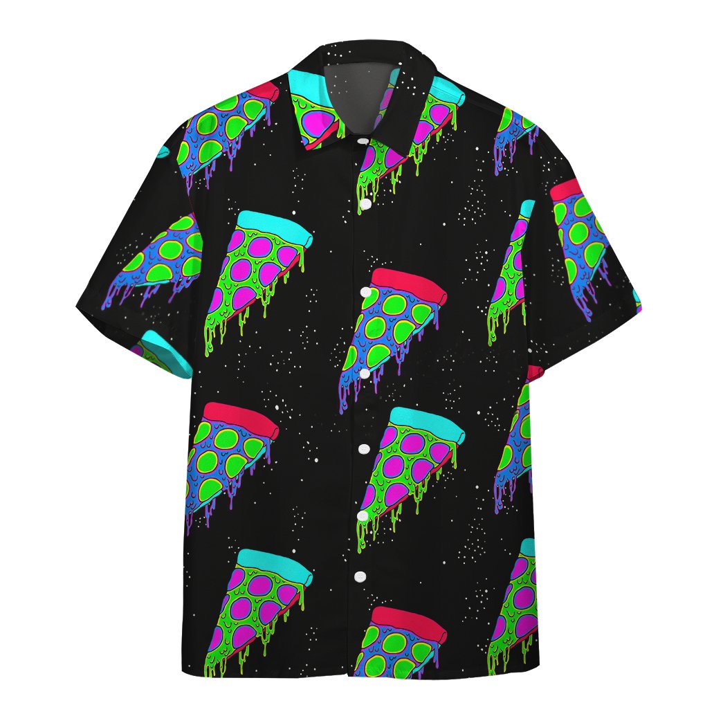 Gearhumans Pizza Party In Space Custom Hawaiian Shirt Ha50471