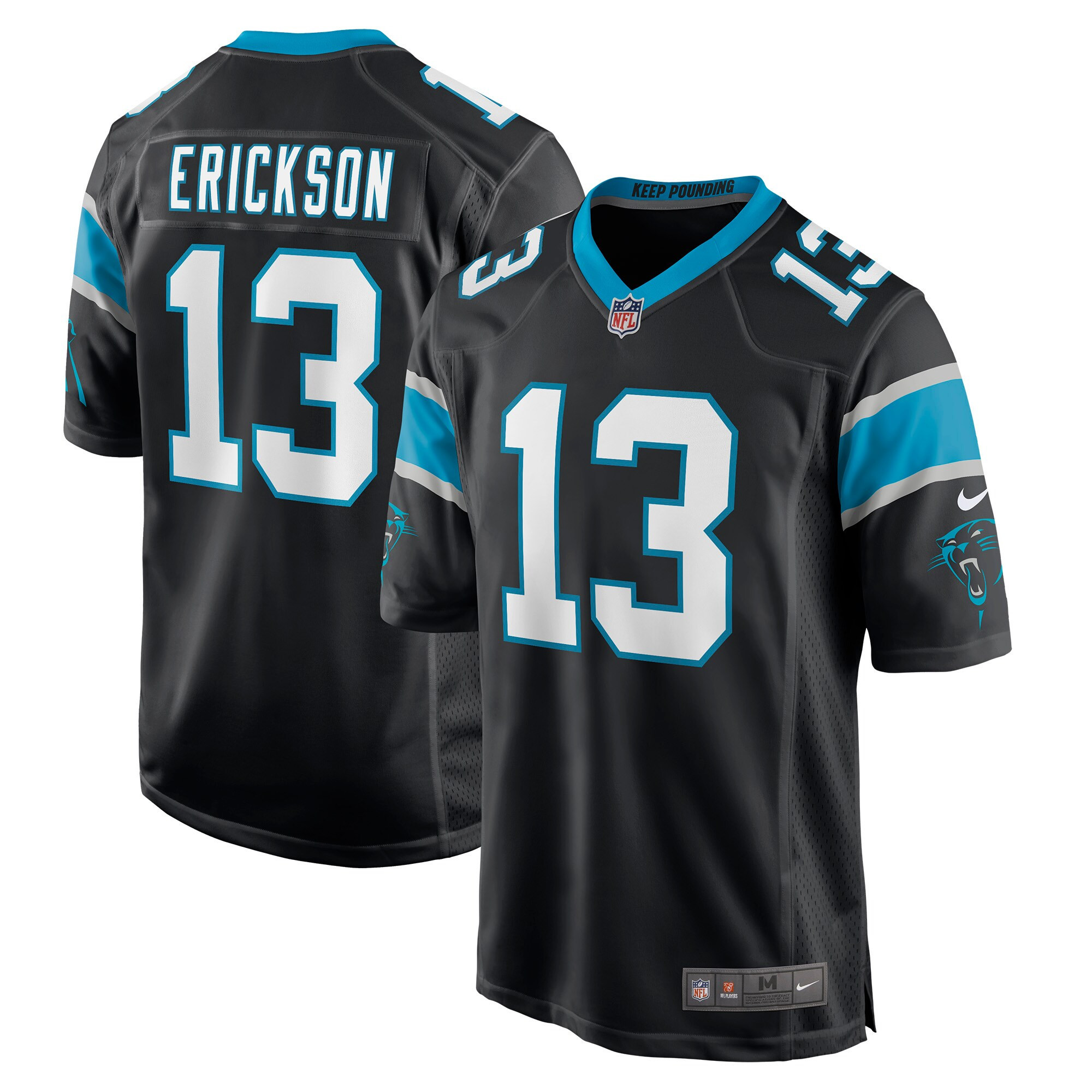 Alex Erickson Carolina Panthers Game Jersey – Black NFL