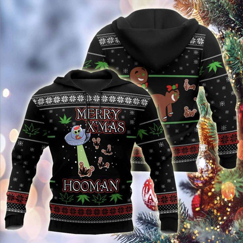 UFO Ugly Christmas All Over Print Hoodies