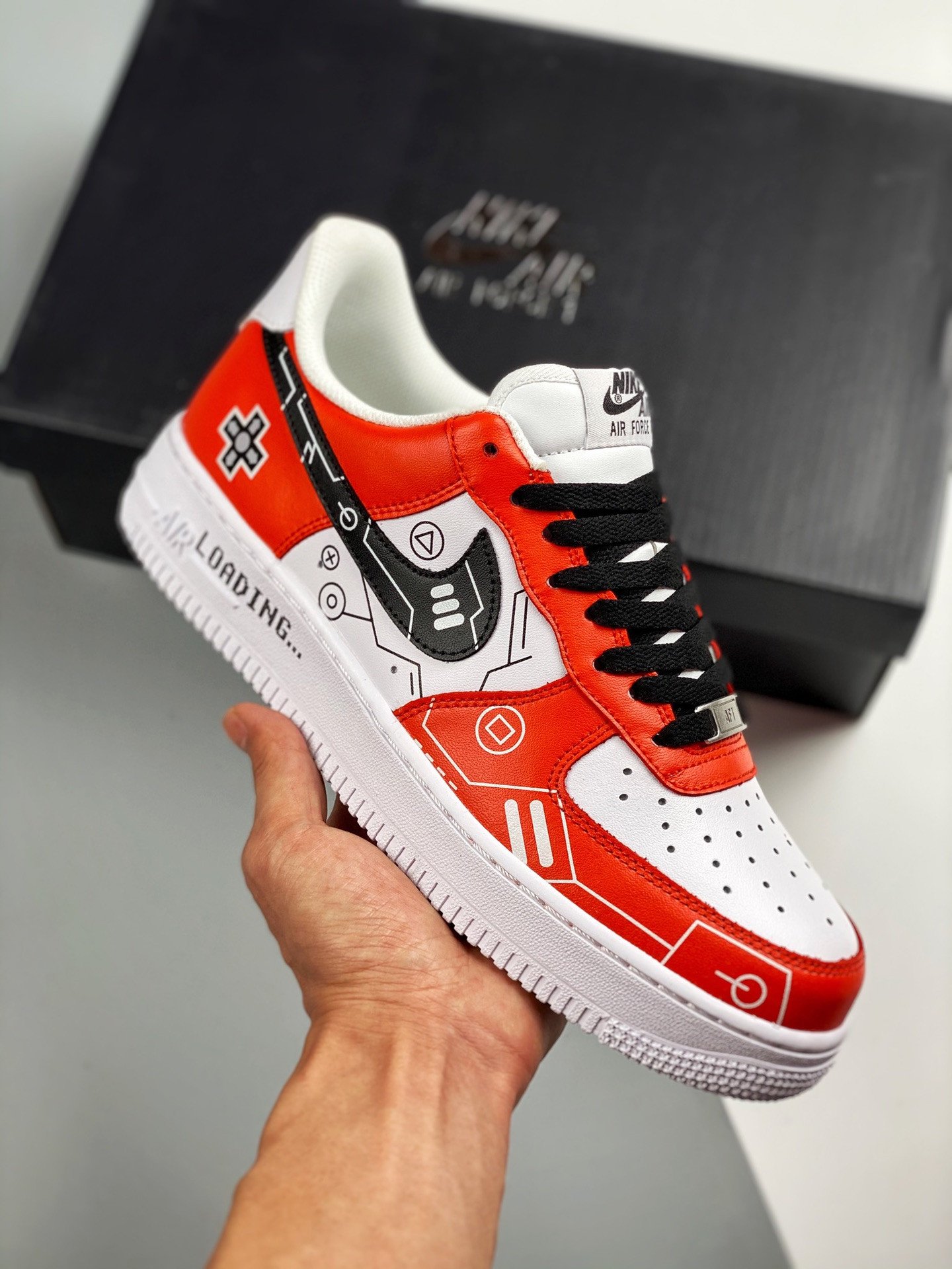 Custom Nike Air Force 1 Red White Black By You 5340995