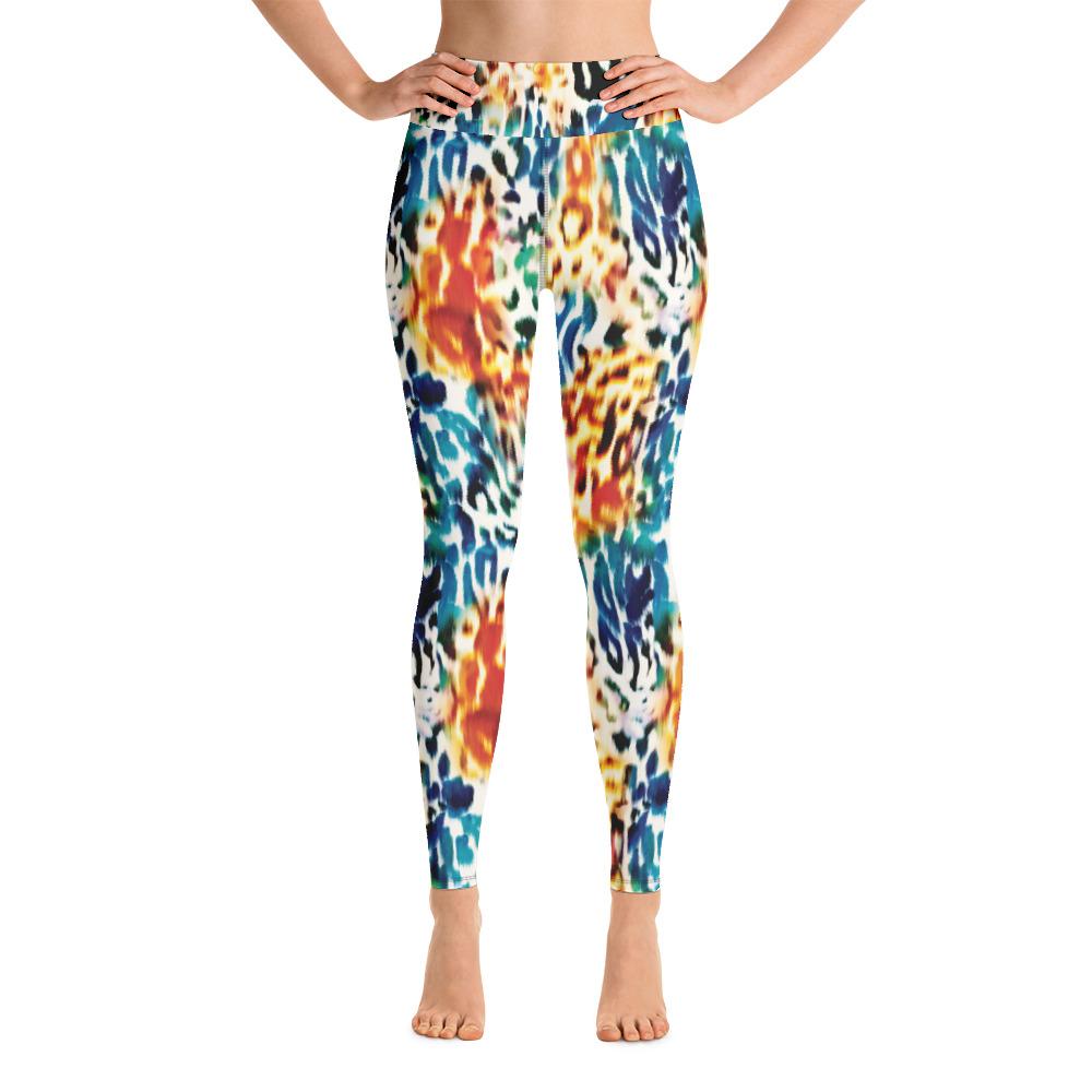 Colorful Leopard Animal Print Yoga Leggings