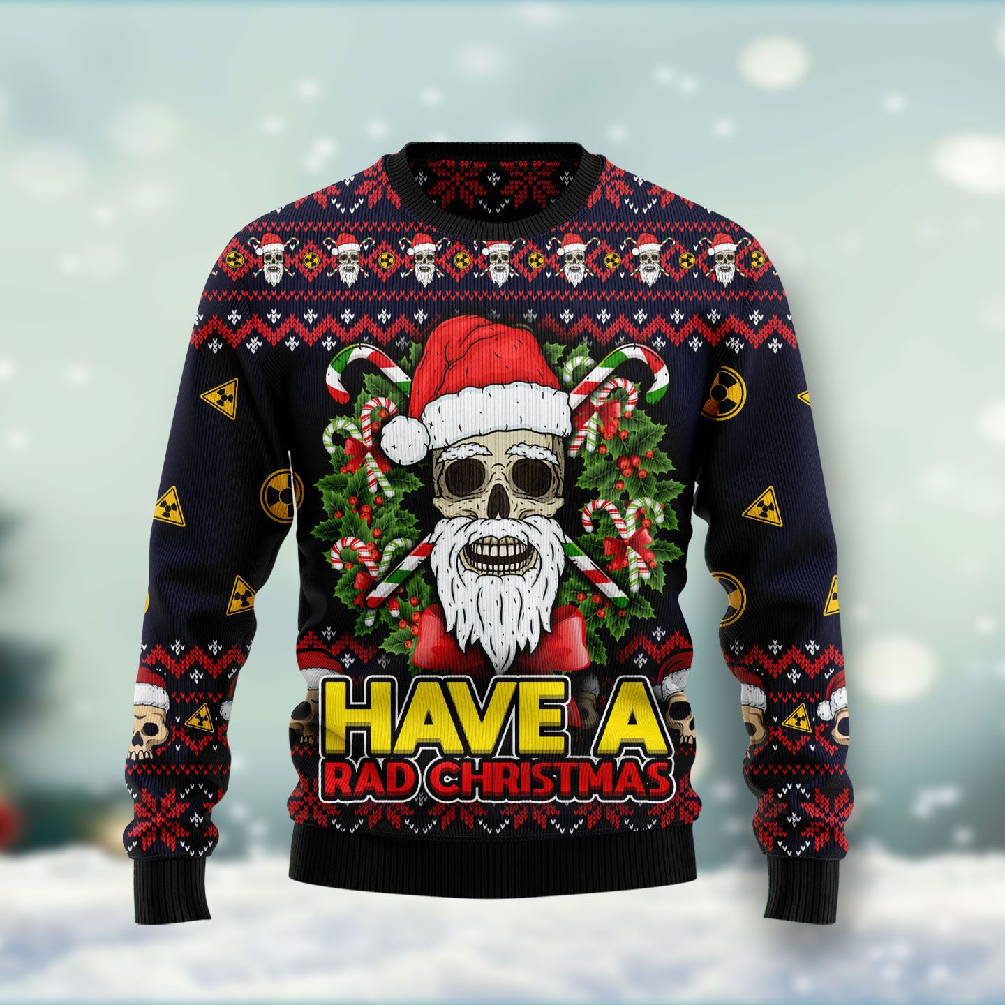 Skull Have a Rad Christmas HT091105 Ugly Christmas Sweater