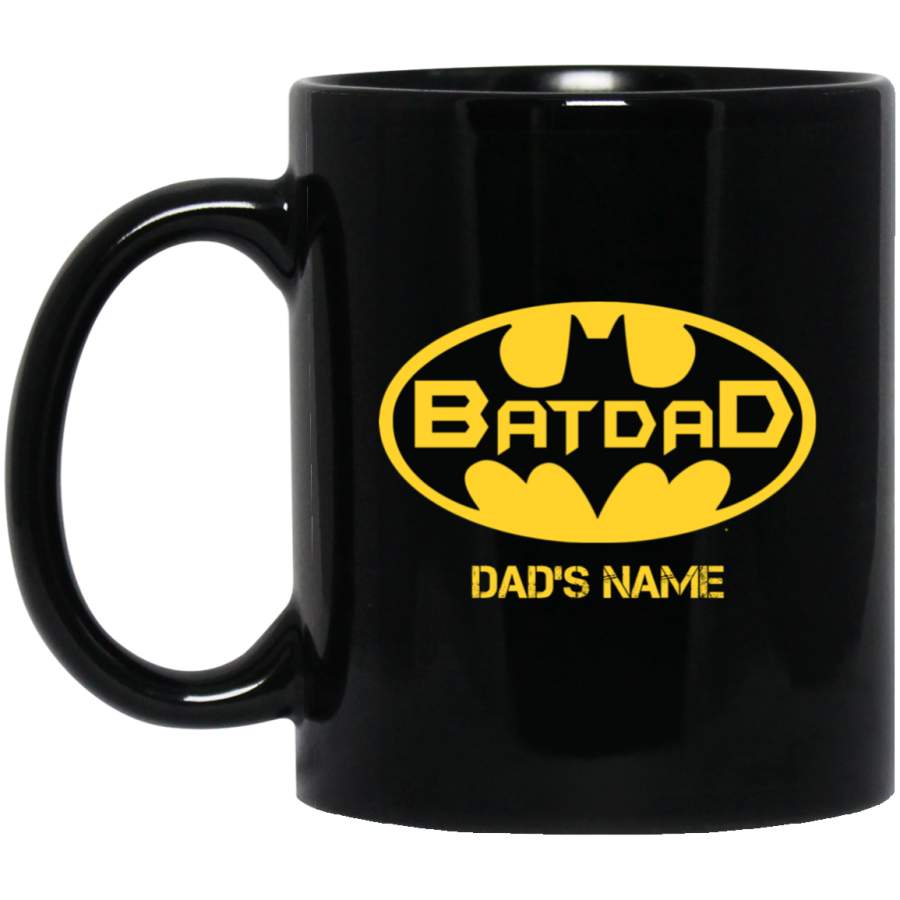 Batdad Batman Dad Personalized Black Mug VA05