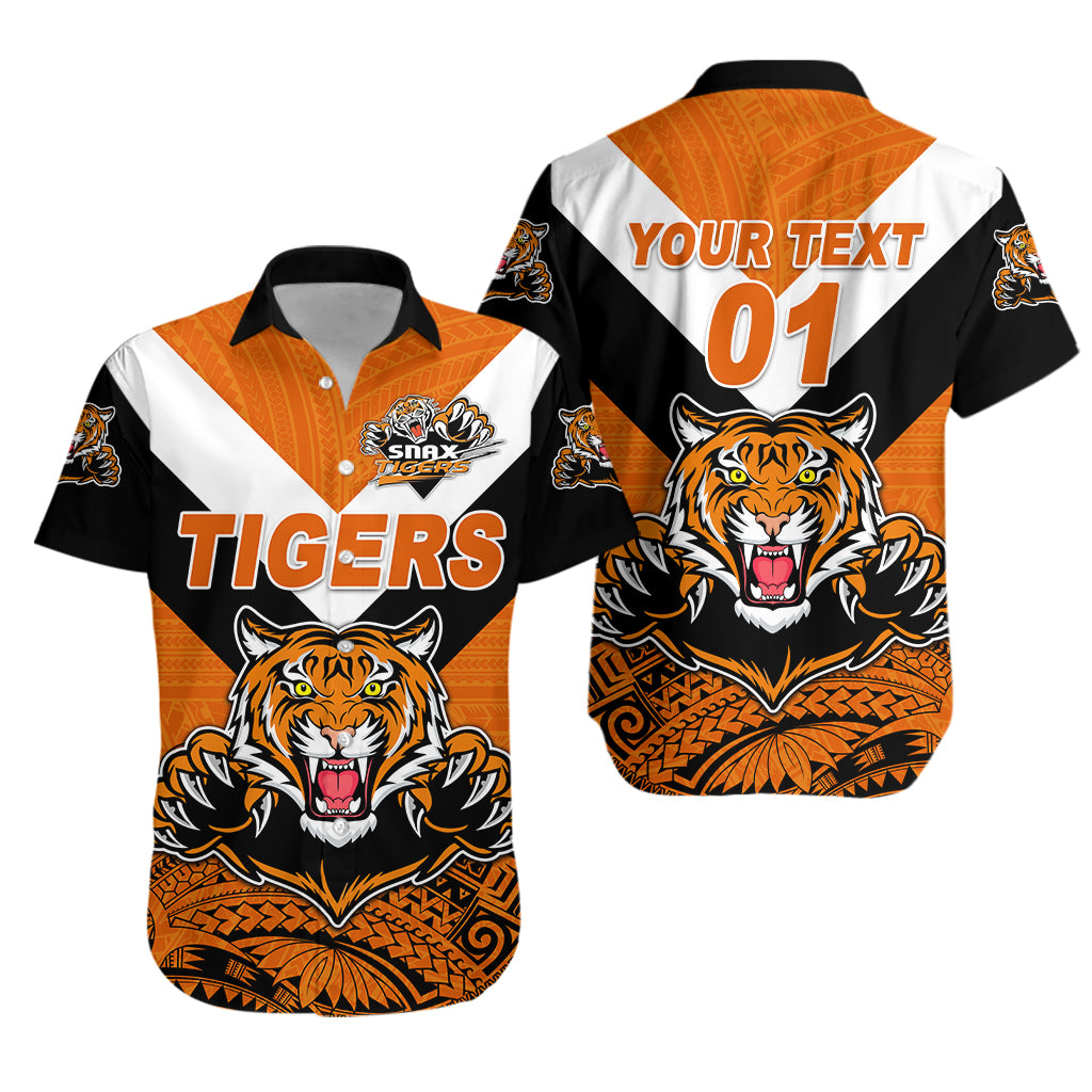 (Custom Personalised) Papua New Guinea Lae Snax Tigers Hawaiian Shirt Rugby Simple Style – Black, Custom Text And Number Lt8