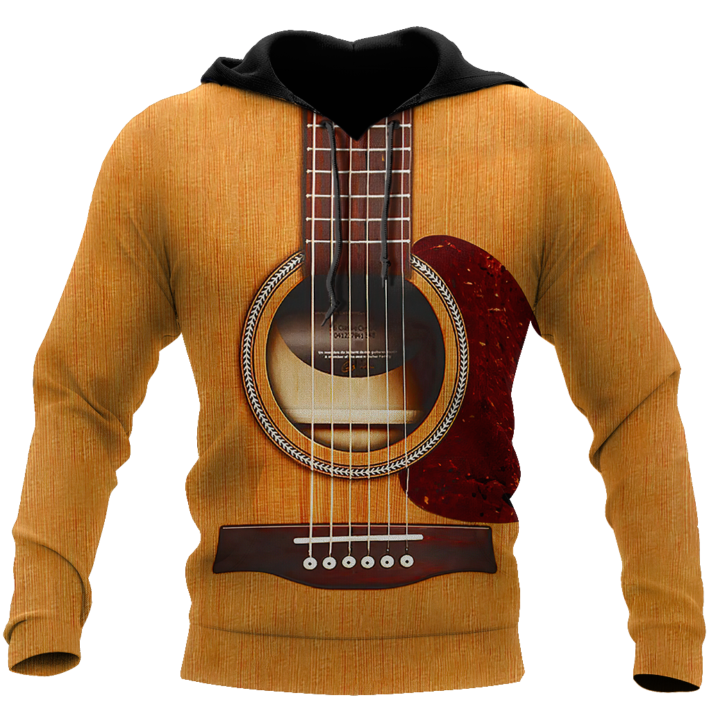 Wooden Guitar 3D All Over Printes