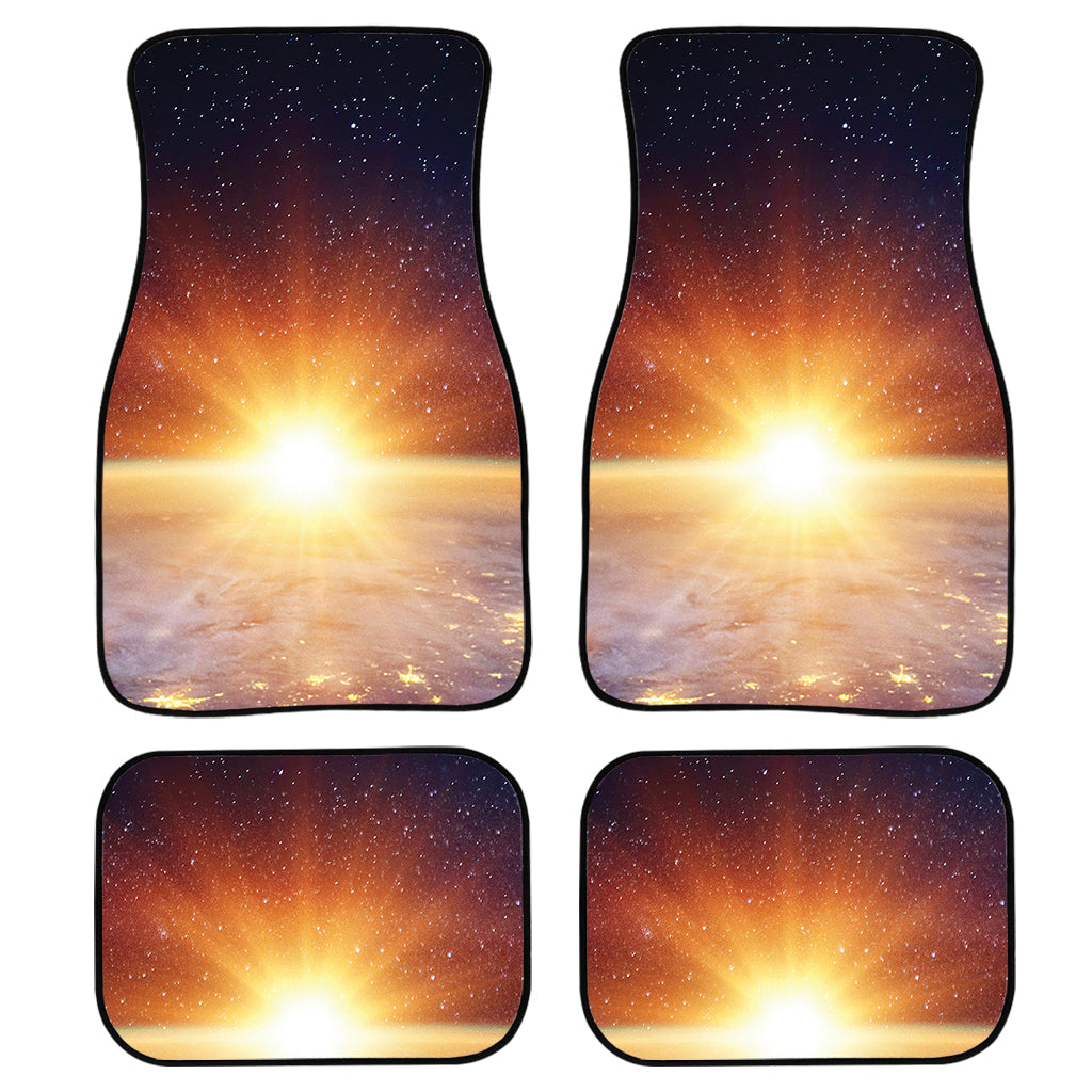 Sunrise Earth Print Front And Back Car Floor Mats, Front Car Mat