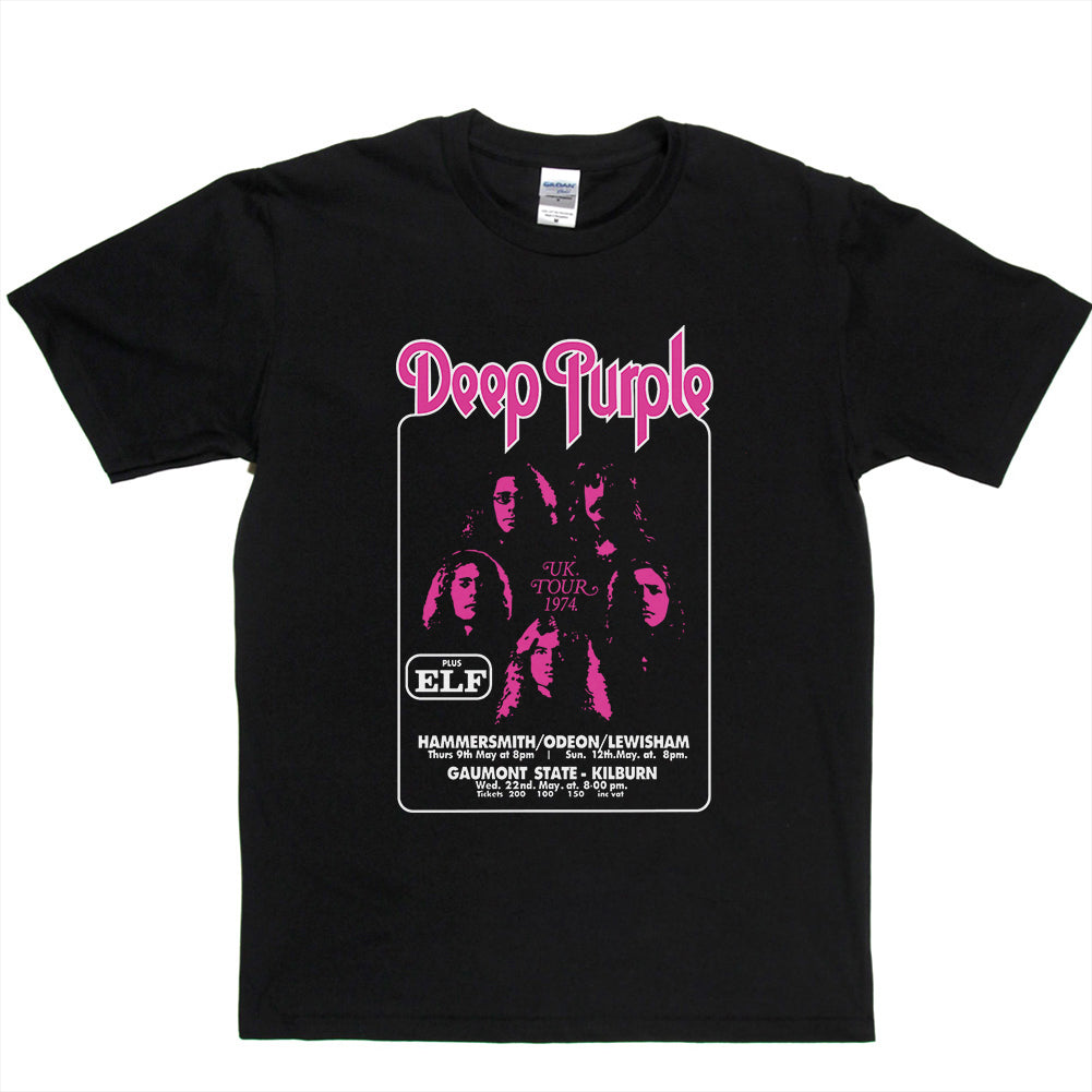 Deep Purple 1974 Tour Poster Limited Edition T-Shirt