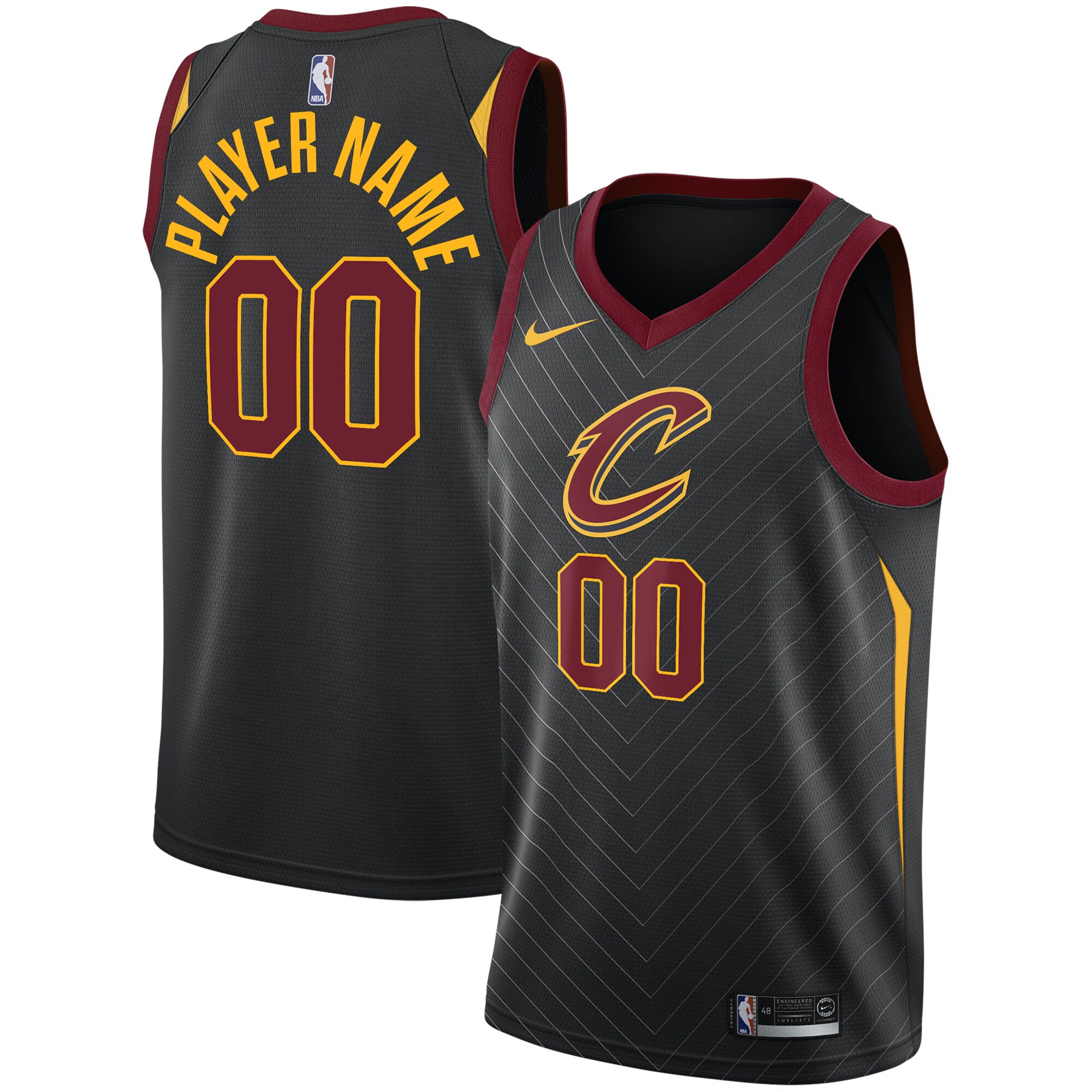 Cleveland Cavaliers Swingman Custom Jersey Black – Statement Edition