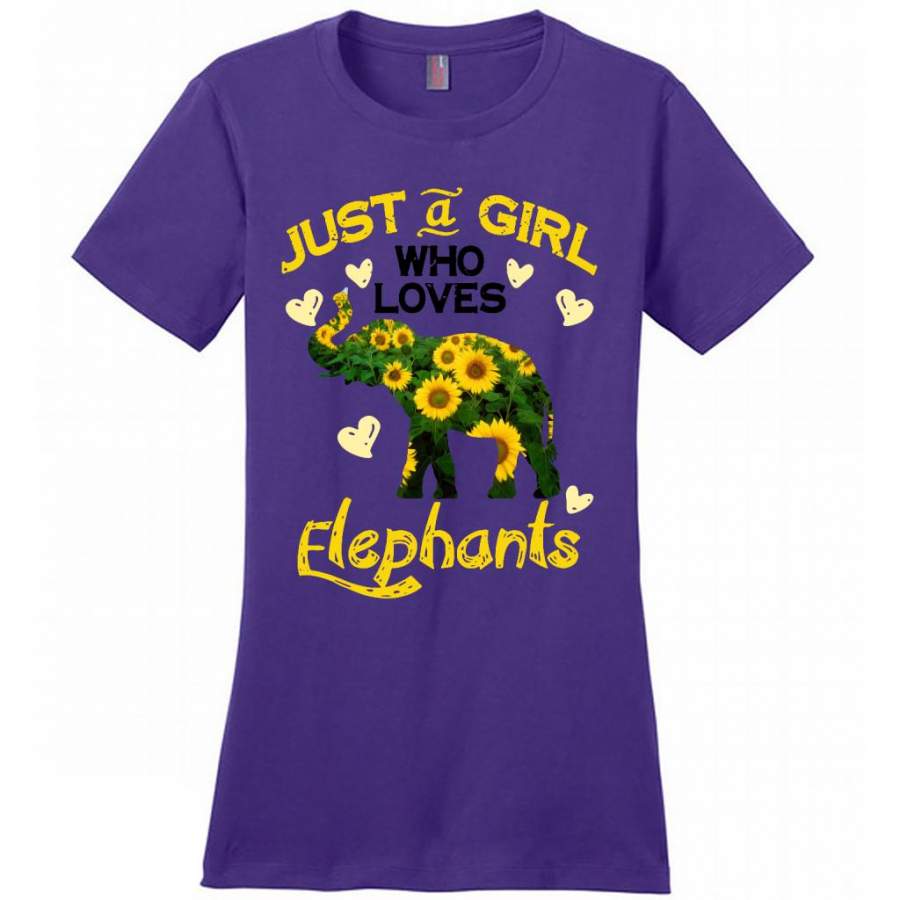 Just A Girl Who Loves Elephants (w) – District Made Women Shirt