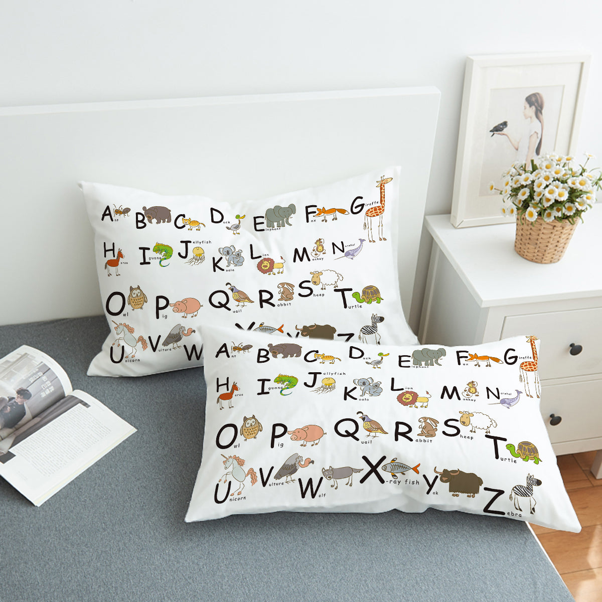 Animal Alphabet Swzt0498 Pillowcase