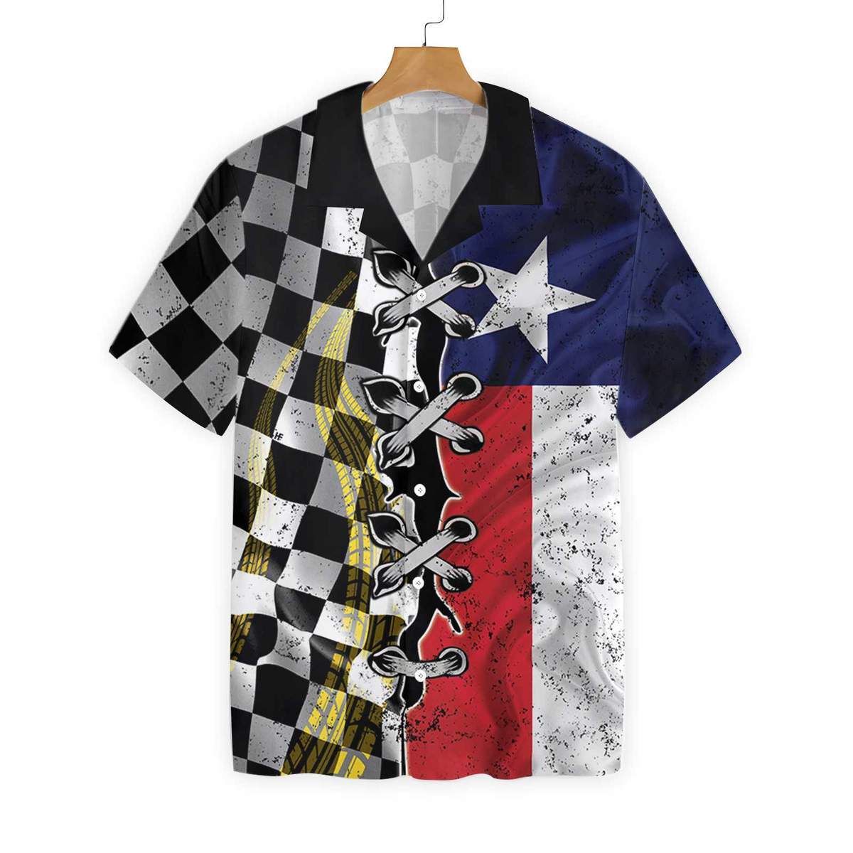 Texas Racing Flag Hawaii Shirt Ha100617