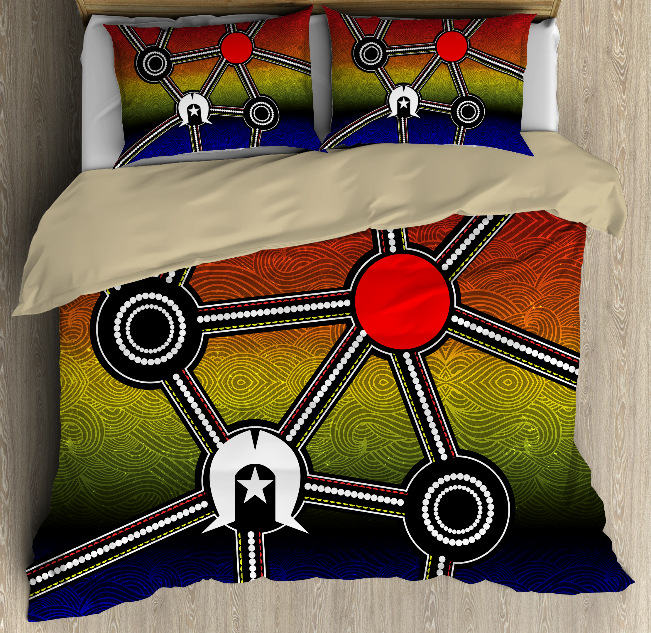 Aboriginal Heal The Sun And Spirit 3D Print Bedding Set