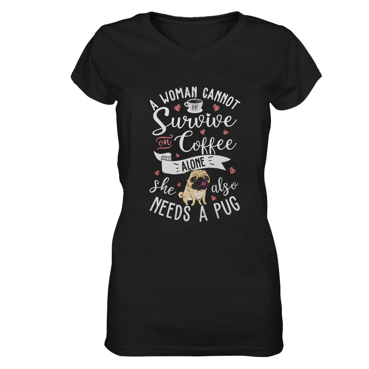 Pug Lovers Shirt 08 Ez01 1009 Women V-Neck T-Shirt