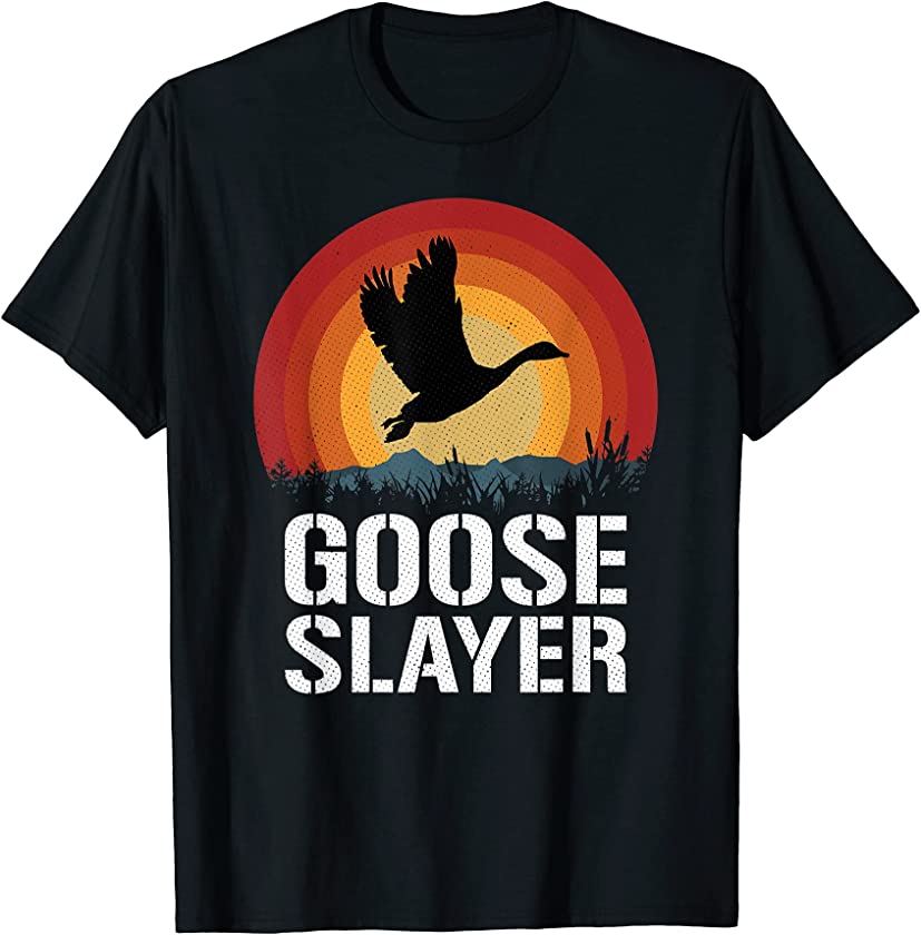 Vintage Sunset Retro Style Goose Hunter Goose Hunting T-Shirt