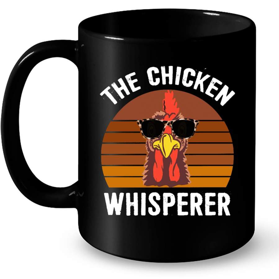 The Chicken Whisperer, Funny Classic Vintage Sunset – Full-Wrap Coffee Black Mug