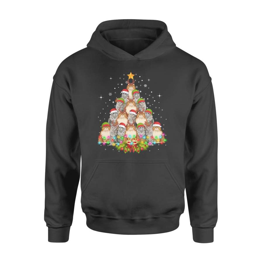 Christmas Tree Cat Purrfect Chistmas Gift Shirt Hoodie