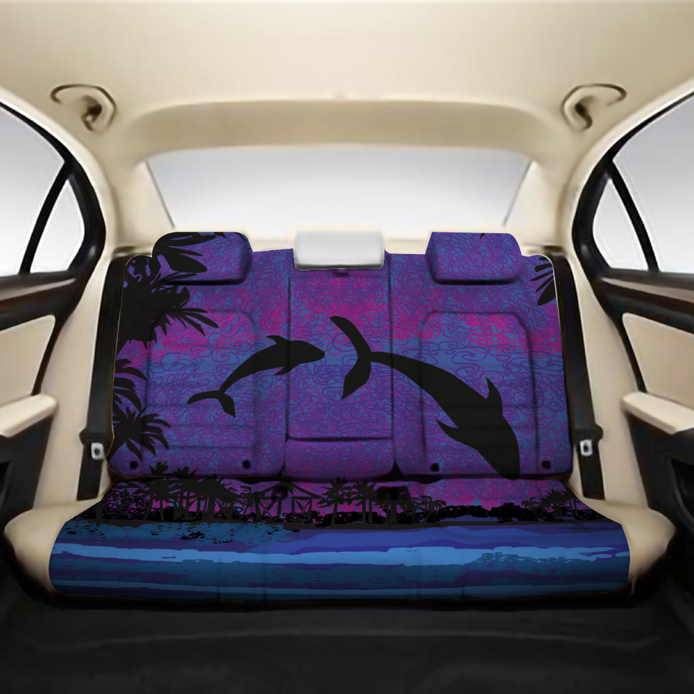 Dolphin Dance In Night Back Seat Cover AH K5